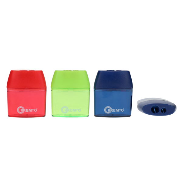 Premto Twin Hole Pencil Sharpener - 3 Asst CDU