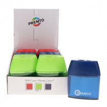 Premto Twin Hole Pencil Sharpener - 3 Asst CDU