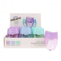 Premto Pastel Twin Hole Sharpener - 3 Asst