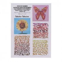 Icon Mosaic Sticker Art - Butterfly & Sunflower