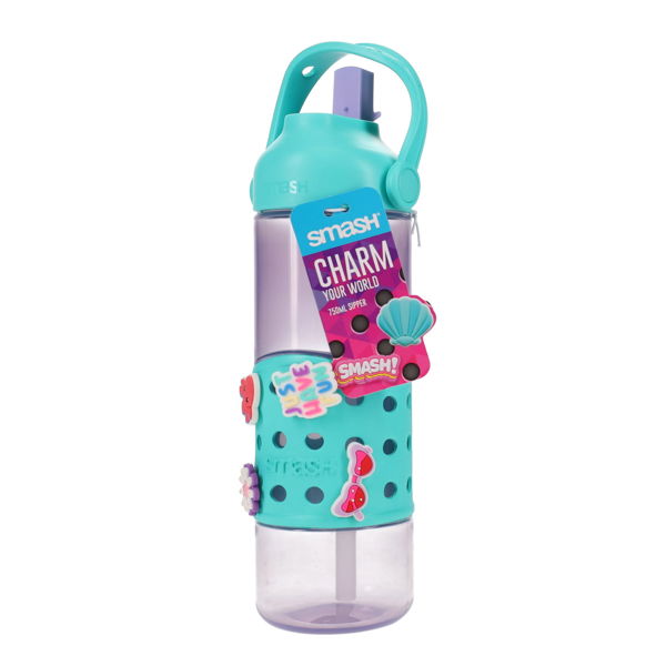 Smash 750ml Charm Bottle - Purple/Green