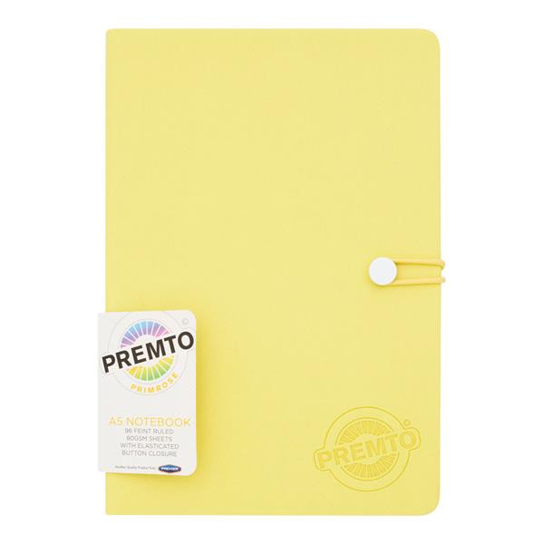 Premto Pastel A5 192pg PU Hardcover Notebook - Primrose
