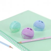 Premto Pastel Twin Hole Sharpener - 3 Asst