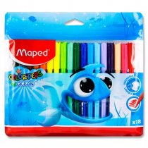 Maped Pkt.18 Colour'peps Felt Tip Markers - Ocean