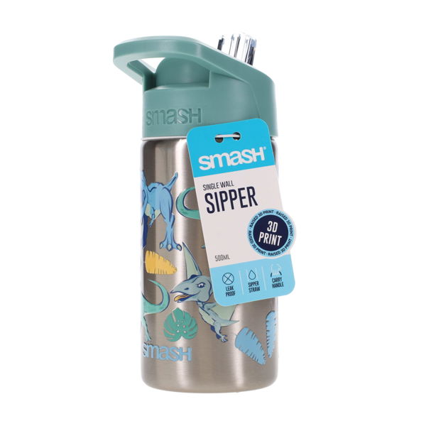 Smash 450ml Fashion Sipper Bottle - Dino