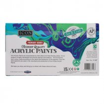 Icon Set 6x75ml Acrylic Paints - Bright