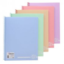 Premto Pastel A4 160pg PP Spiral Notebook - Asst