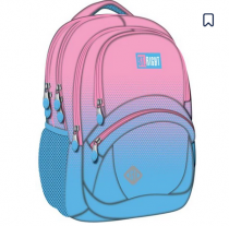 BACKPACK ST 17IN PINK BLUE GRADIENT
