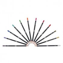 Icon Tin Box 12 Colouring Pencils - Metallic