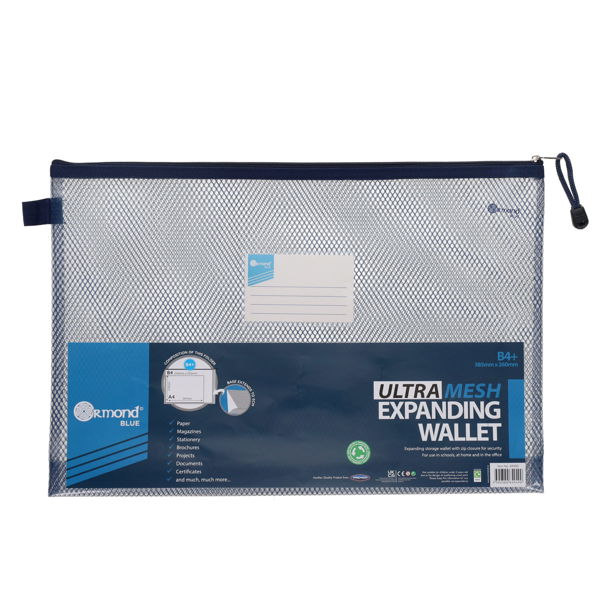 Ormond Blue B4+ Ultramesh Expanding Storage Wallet