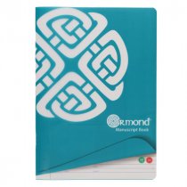 Ormond Pkt.3 A4 160pg Durable Cover Manuscript Book - Asst