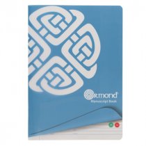 Ormond Pkt.3 A4 160pg Durable Cover Manuscript Book - Asst