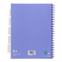 Premto Pastel A4 200pg 5 Subject Project Book-assorted colours