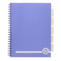Premto Pastel A4 200pg 5 Subject Project Book-assorted colours
