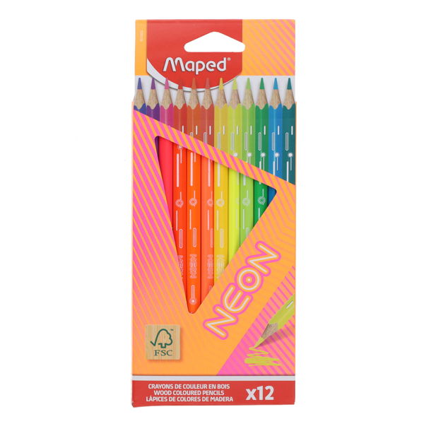 Maped Pkt.12 Neon Colouring Pencils