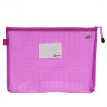 Premto Pastel A4+ Extra Durable Mesh Storage Wallet - Wild Orchid
