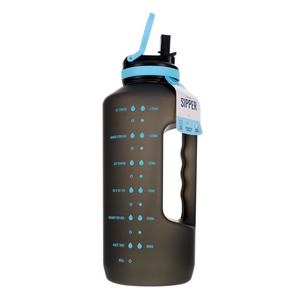 Smash 1.7L Active Sipper Bottle- Black