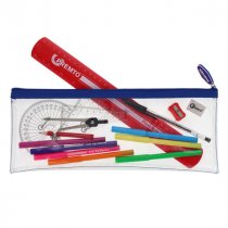 Ormond Transparent Pencil Case 330x125mm - 3 Asst