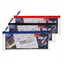 Ormond Transparent Pencil Case 330x125mm - 3 Asst