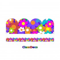 Scalloped Trimmer - ″Vibrance″ Colourful Daisies (12m)