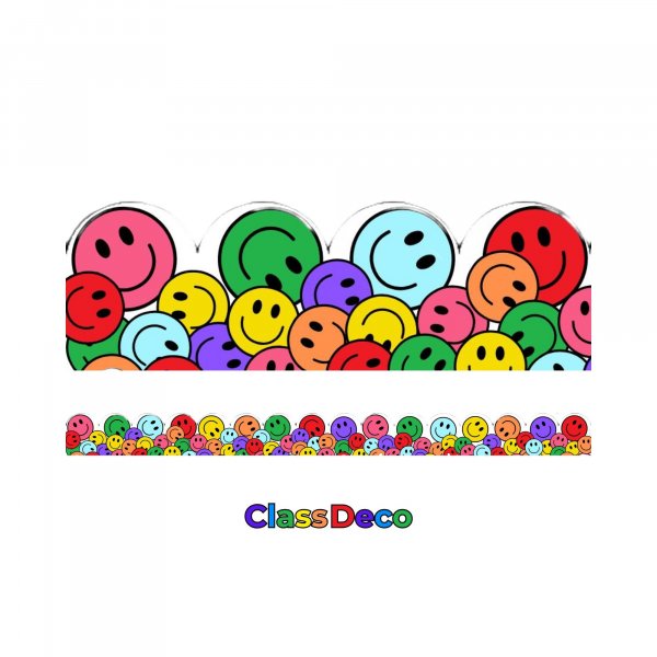 Scalloped Trimmer - "Vibrance" Colourful Smileys (12m)