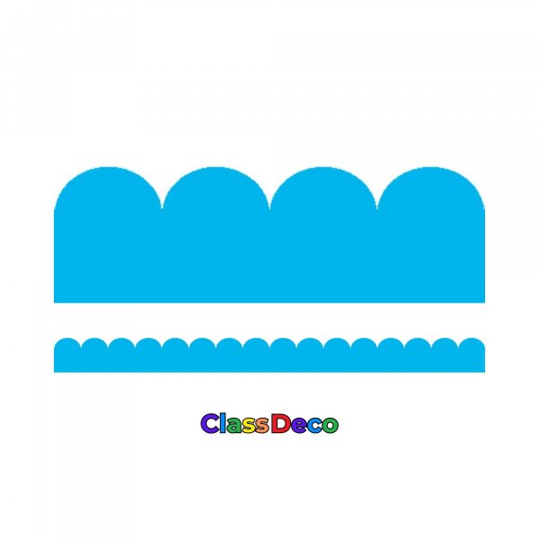 Scalloped Trimmer - "Vibrance" Blue (12m)