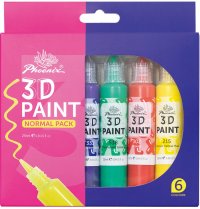 Phoenix 3D Acrylic Paint - Bright Colours (6 x 25ml)