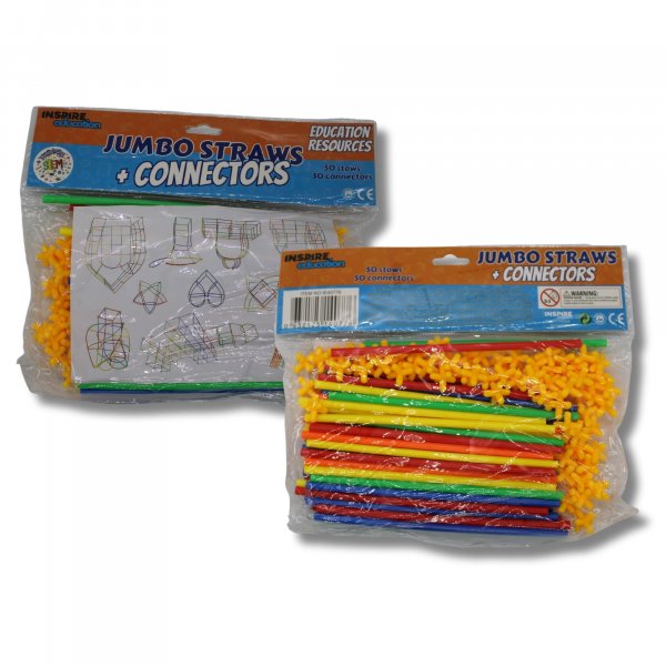 Jumbo Straws (50) & Connectors (50)