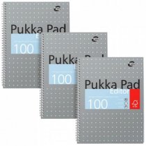 PUKKA Spiral A4 100pg Ruled , perforated.