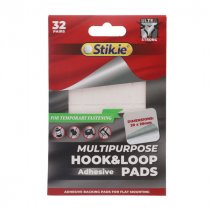 Stik.ie Stik-Ie Card 32 20X20mm Hook & Loop Velcro Fasteners