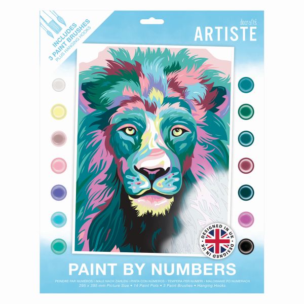 PAINT BY NUMBERS COURAGEOUS LION