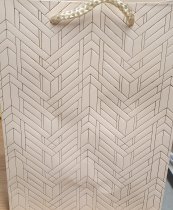 Geometric Gold Stripe Giftbag Medium