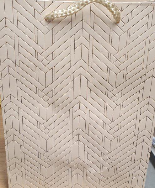 Geometric Gold Stripe Giftbag Medium