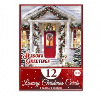 Christmas Luxury Cards- Home Design 12pk