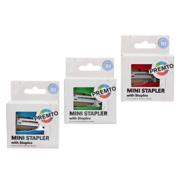 Mini Stapler with Staples 26/6