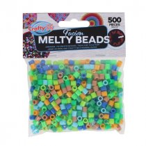 Pkt.500 Fusion Melty Beads - Green Mix