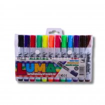 Luma Whiteboard Marker - Chisel - Assorted 12pk