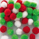 Christmas wolly pom poms