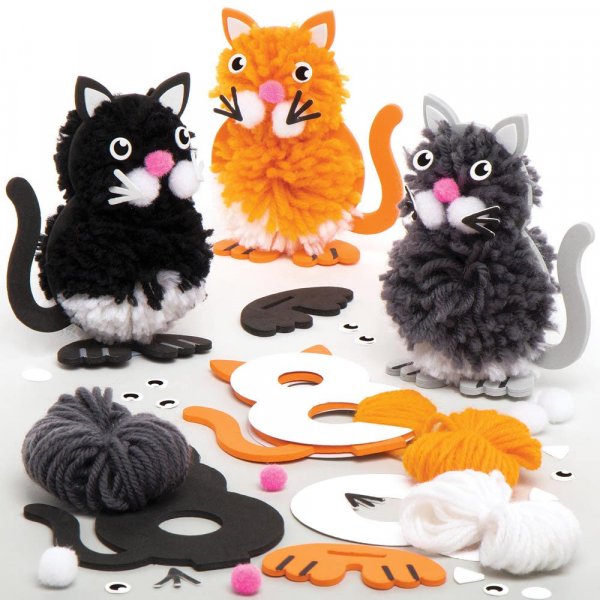 Cat pom pom kits