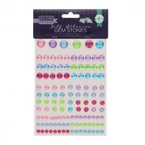 con Craft Pkt.120 Self Adhesive Gem Stones - Pastel