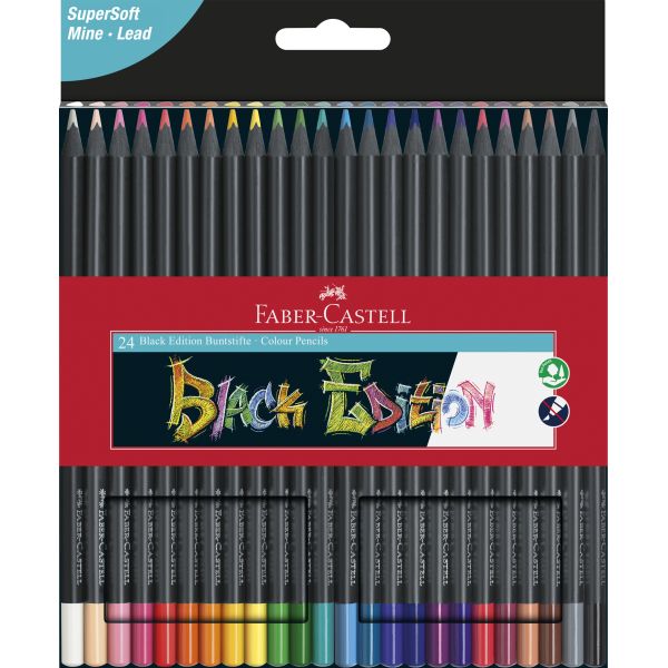 COLOUR PENCILS BLACK EDITION 24pk