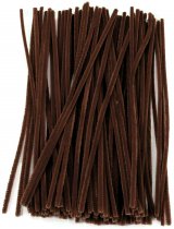 Chenille Pipe Cleaners - Brown 12in (25 piece)