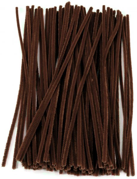 Chenille Pipe Cleaners - Brown 12in (25 piece)
