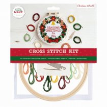 CROSS STITCH KIT – CHRISTMAS WREATH-sale