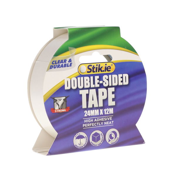 Stik.ie 24mm x 12m Double Sided Clear Tape