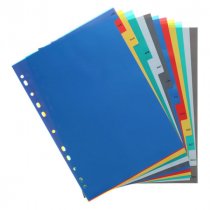 A4 Monthly Index Dividers - 12 Part