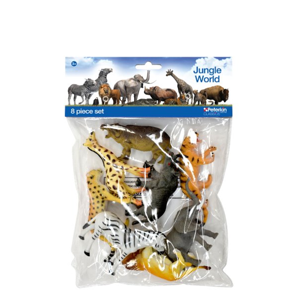 Jungle World Animals -8 piece set