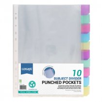 Subject Divider Protective Punched Pockets