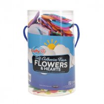 Crafty Bitz Self Adhesive Tub Foam Flowers 'N Hearts