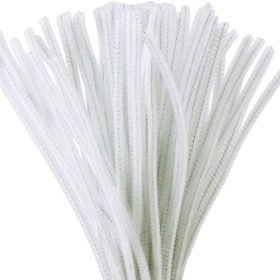Chenille Pipe Cleaners - White 12in (25 piece)